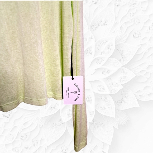 NWT! Electric & Rose Lane Tee In Lime Green - Picture 7 of 8